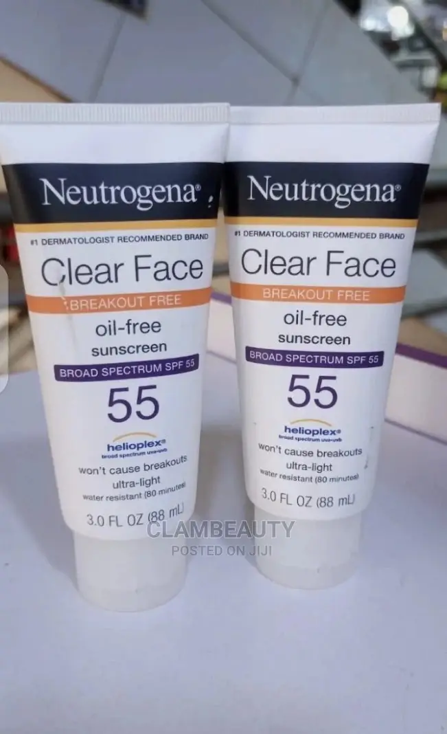 Neutrogena Clear Face Breakout Oil Free Sunscreen SPF 55