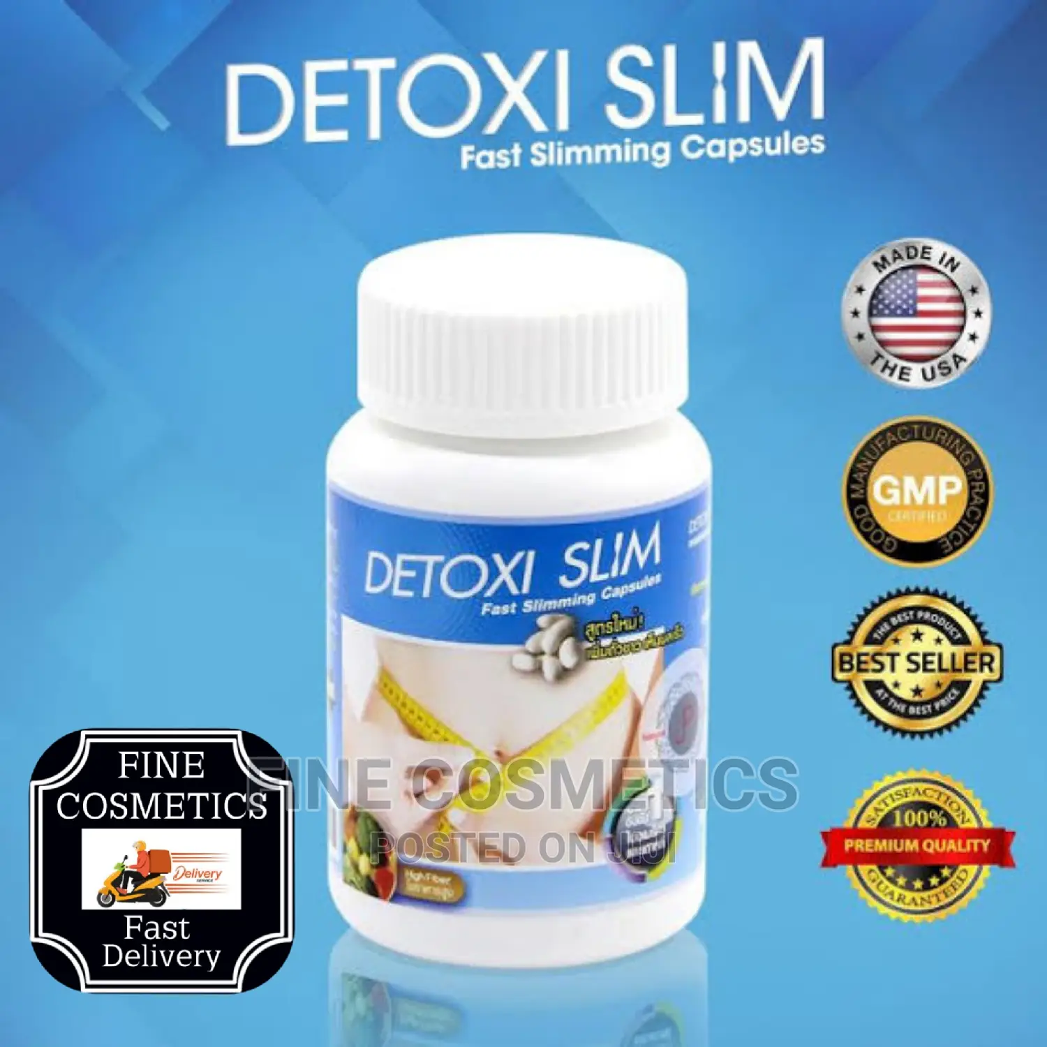 Detoxi Slim Fast Slimming Weight Loss Supplement 30 Tabs
