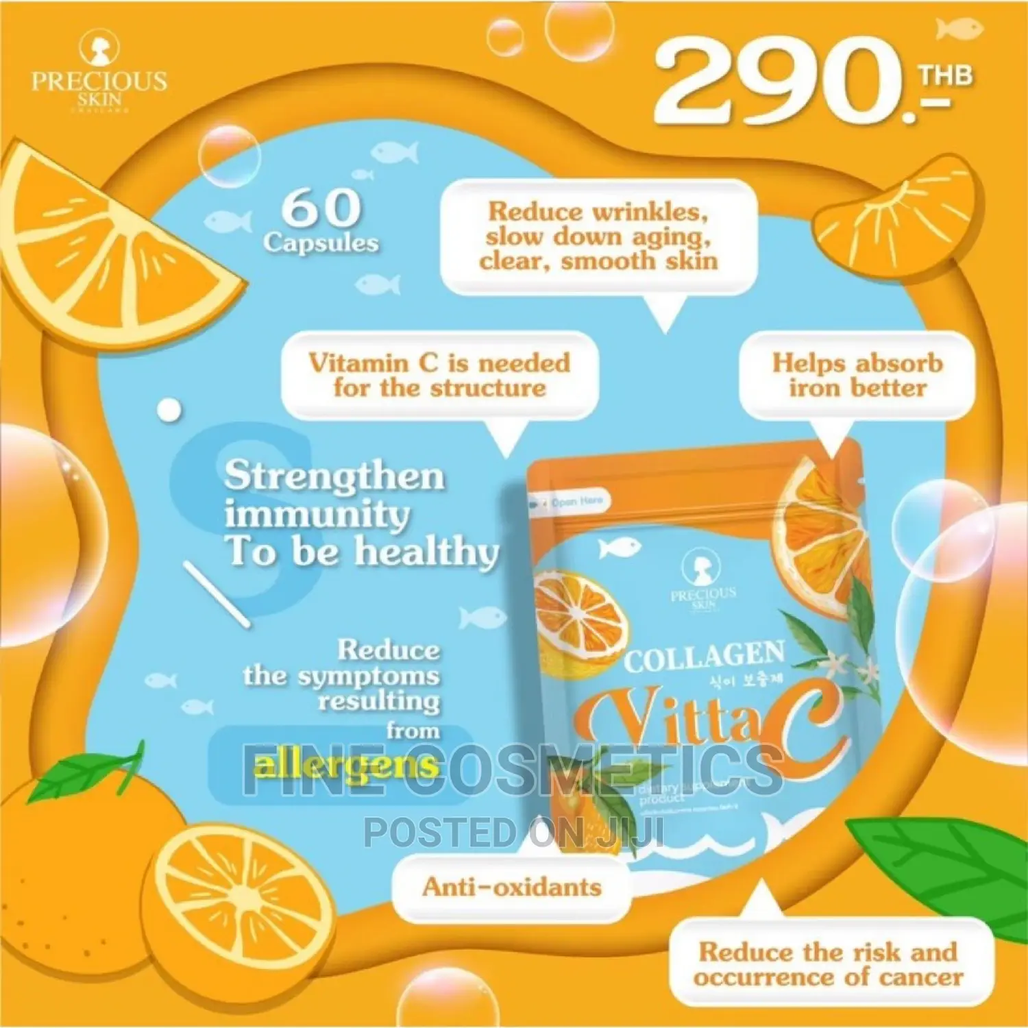 Skin Collagen Vitta C Skin Whitening Supplement 60 Skin Tabs