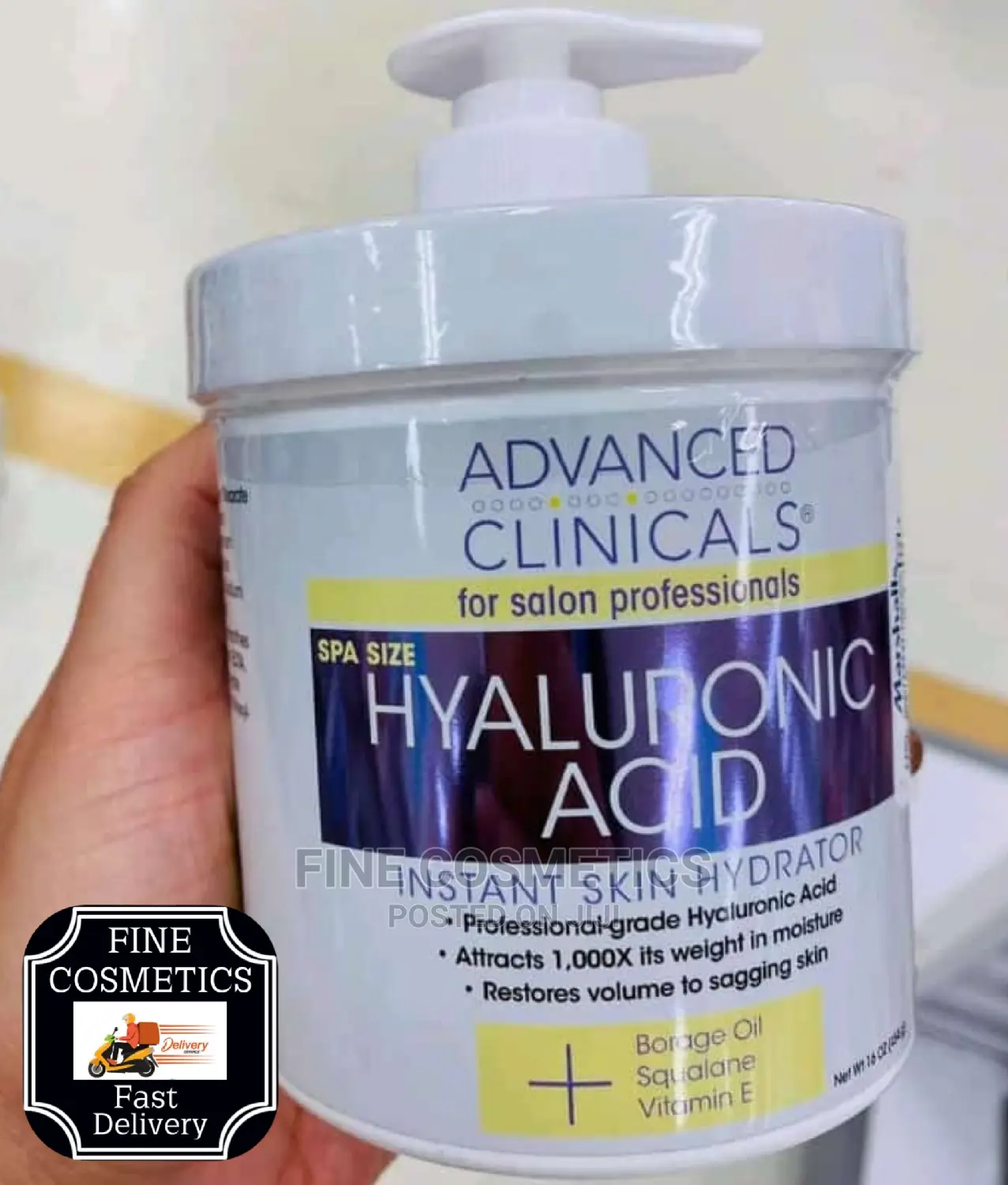 Advanced Clinicals Anti-Aging Hyaluronic Acid Cream