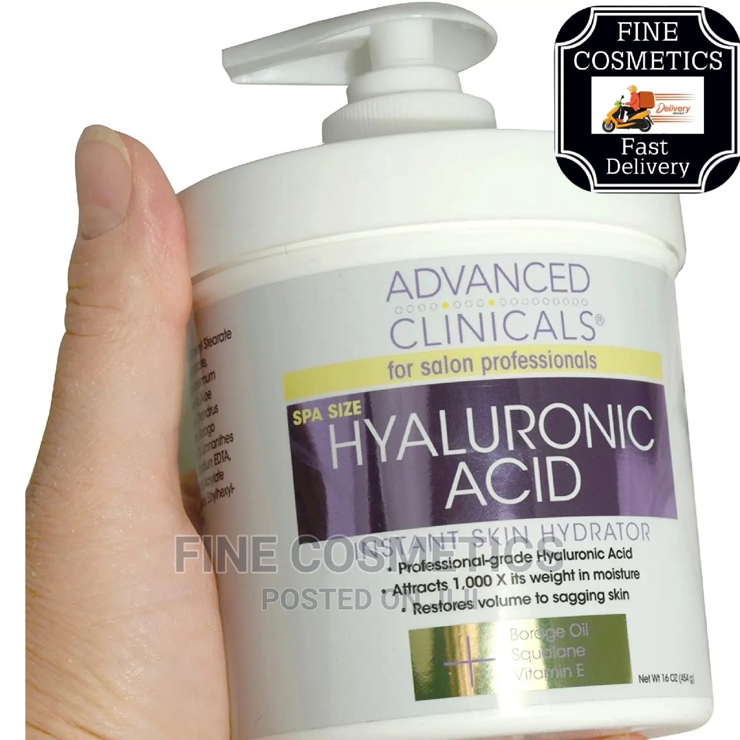 Advanced Clinicals Anti-Aging Hyaluronic Acid Cream