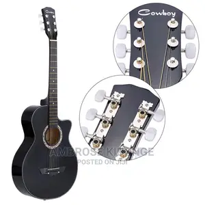 High Quality 38" Acoustic Guitar Black