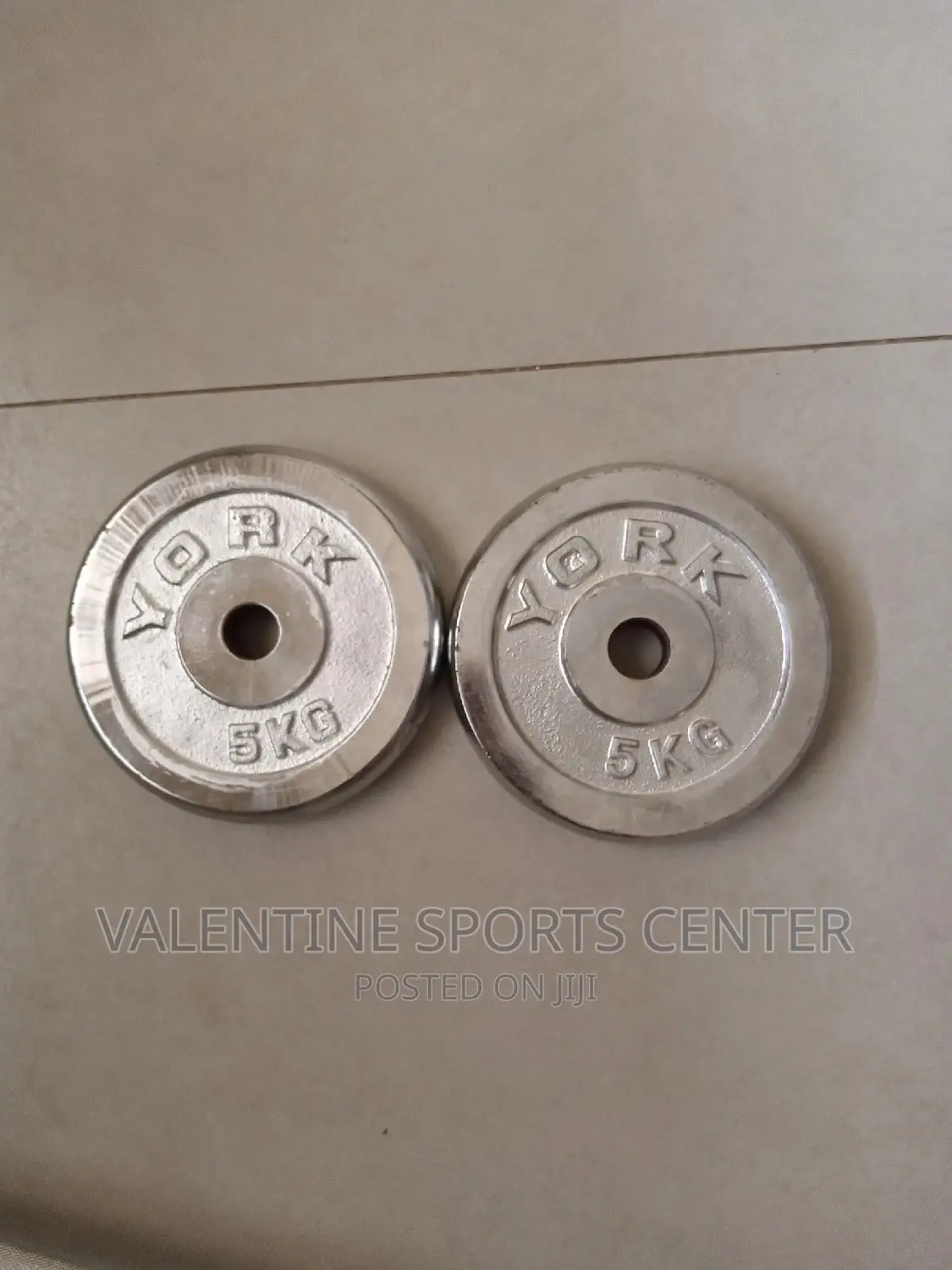 5kg Dumbbells Plates Silver