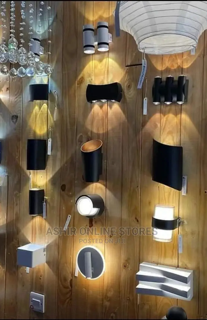 White and Black LED Wall Light
