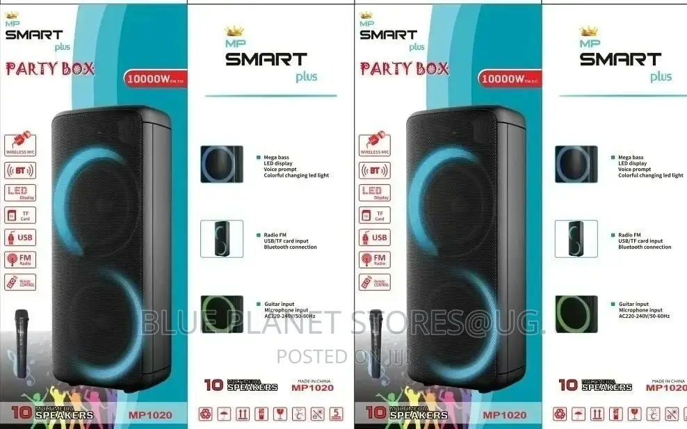 Smartplus (10000w) Party Box Speaker ["10" Inbuilt Speakers]