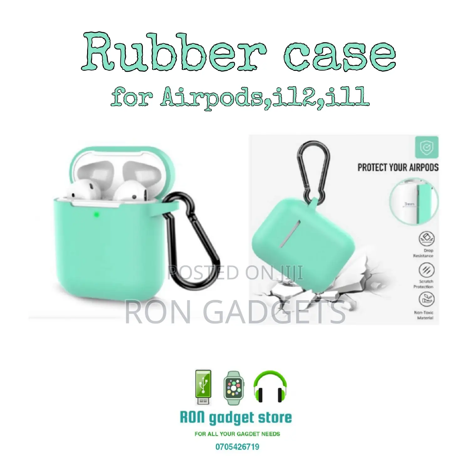Airpods Pro and Airpods Case(Rubber) Also for I12,I11
