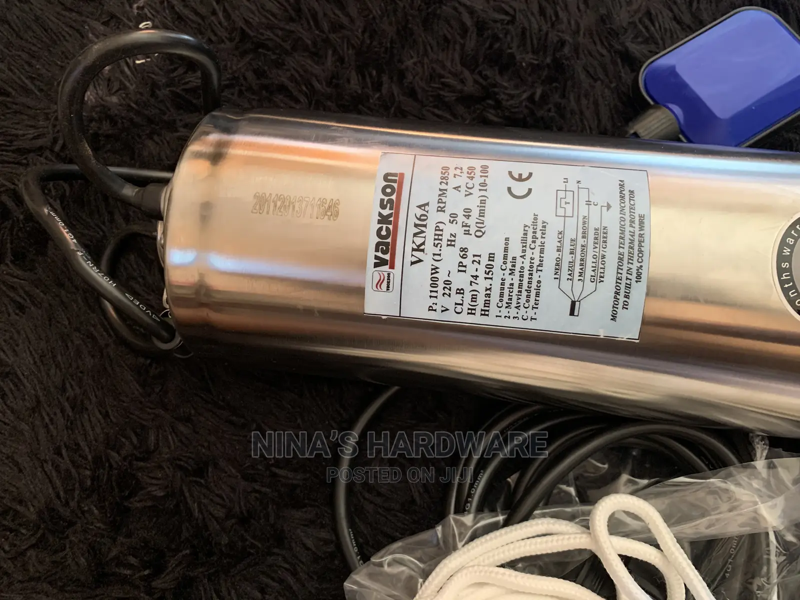 Submersible Vackson Water Pump