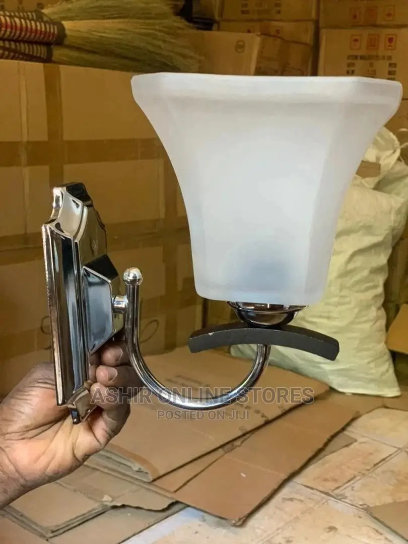 Glass With Siver Wall Lights