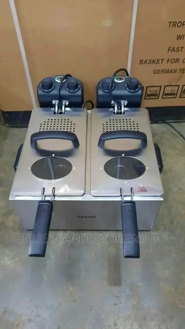 SAACHI 6.0 Litres (3.0L + 3.0L) Double Electric Deep Fryers.