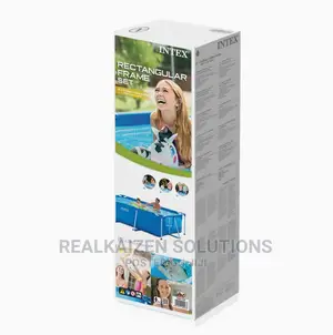Intex Rectangular Frame Small Family Swimming Pool 2.6M