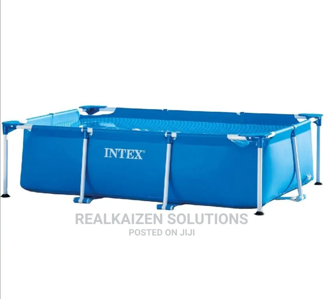 Intex Rectangular Frame Small Family Swimming Pool 2.6M