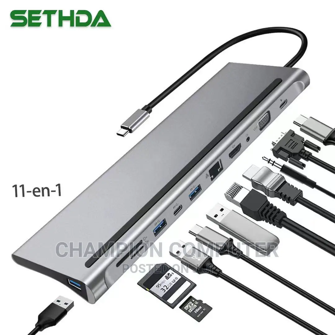 11in1 Type C Hub Expansion Dock Laptop Docking Station HDMI