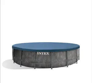 Intex Stylish Prism Frame Greywood Premium Pool Set 4.6M