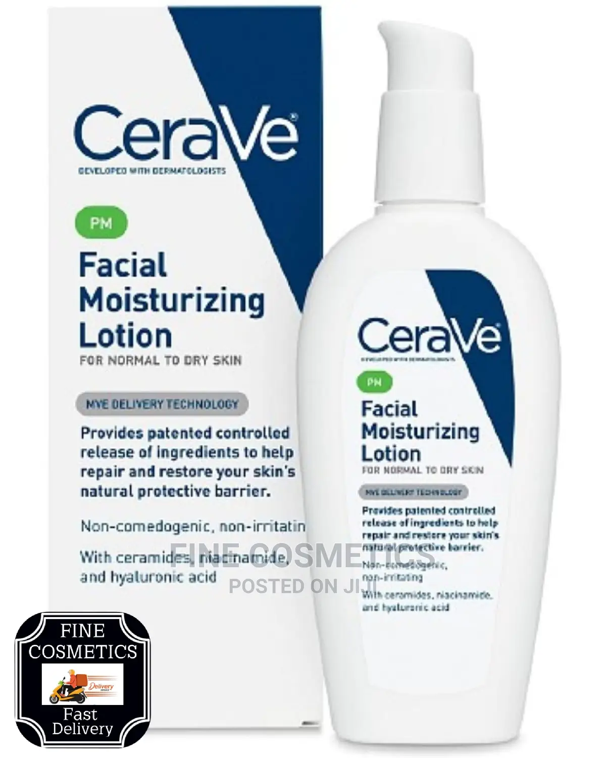 1pc Cerave PM or AM Facial Moisturizing Lotion + Hyaluronic