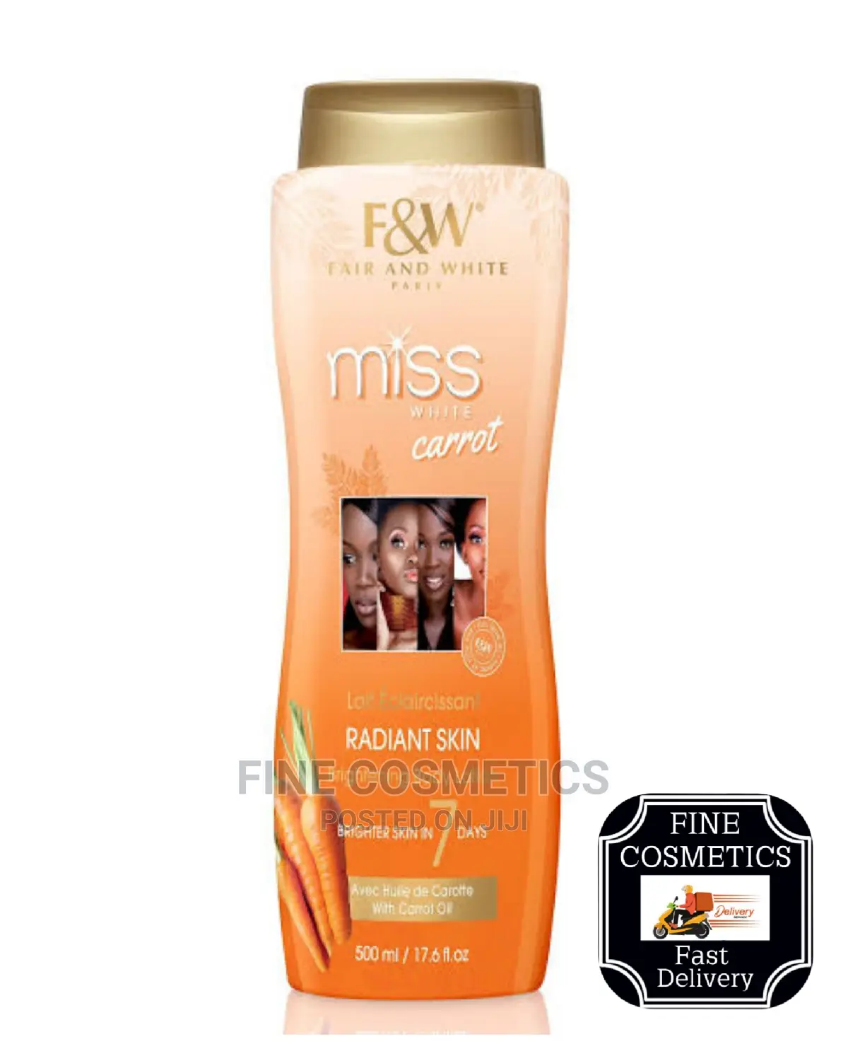 Fair And White Miss White Carrot Brightening Lotion 500ml
