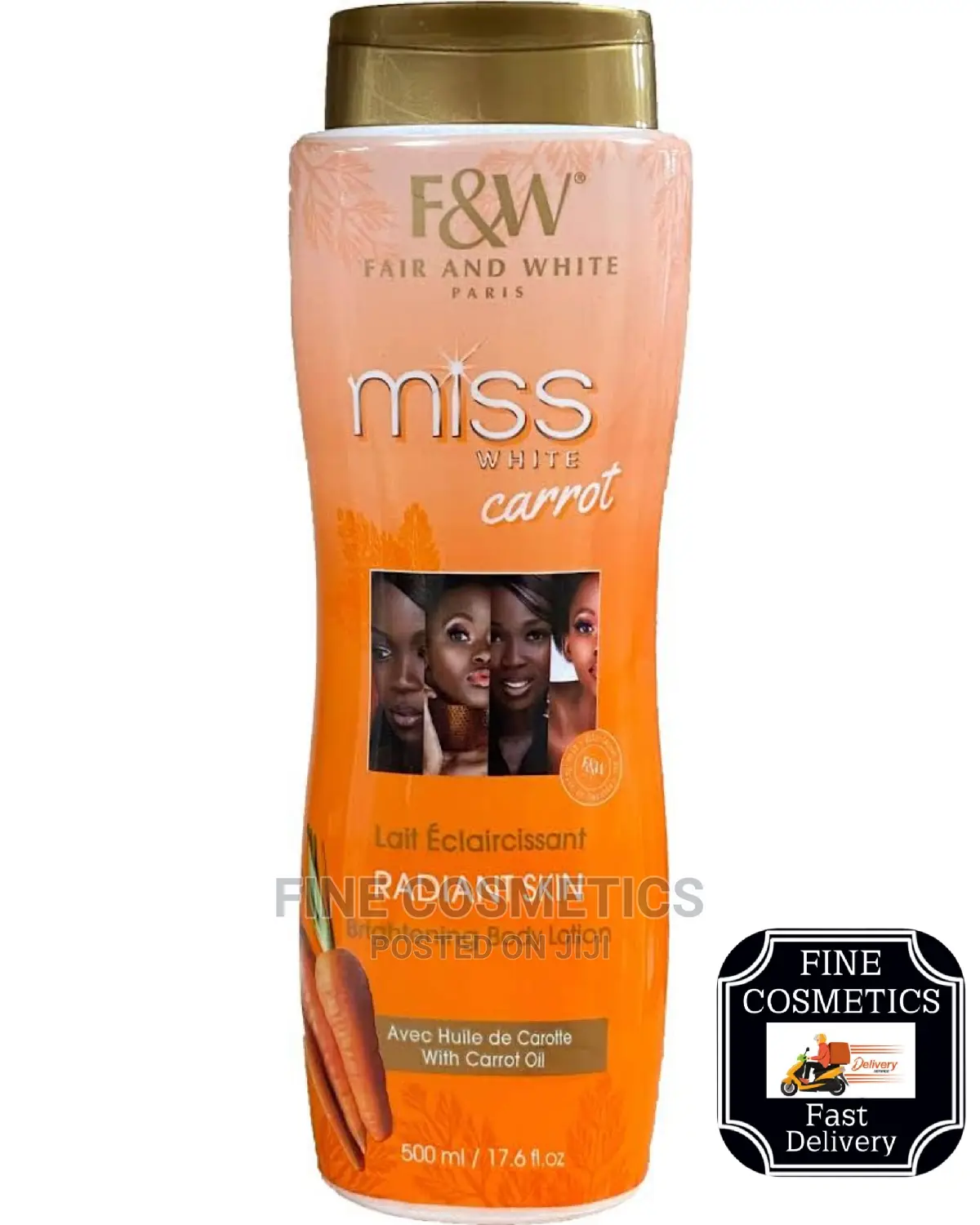 Fair And White Miss White Carrot Brightening Lotion 500ml