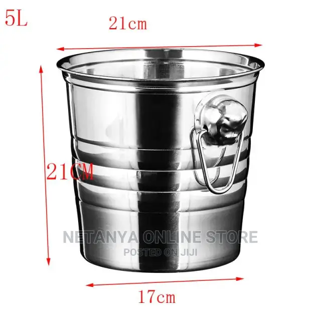 Stainless Steel Ice Bucket.
