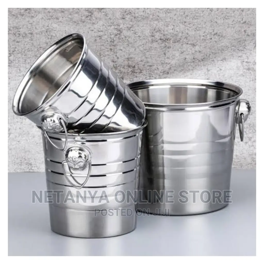 Stainless Steel Ice Bucket.