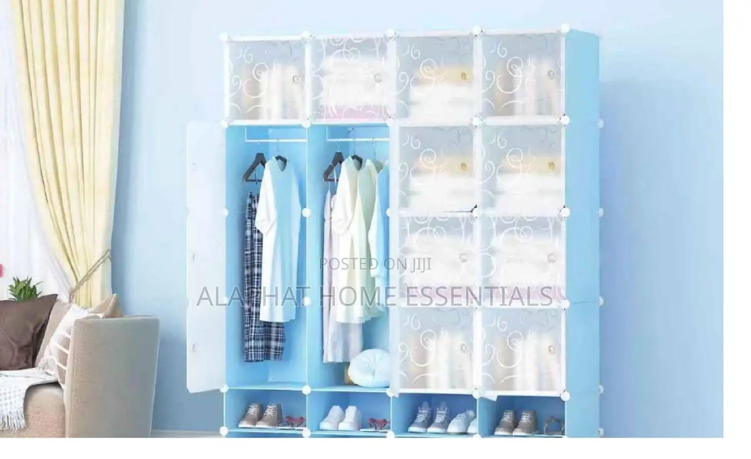4 Column Plastic Wardrobe