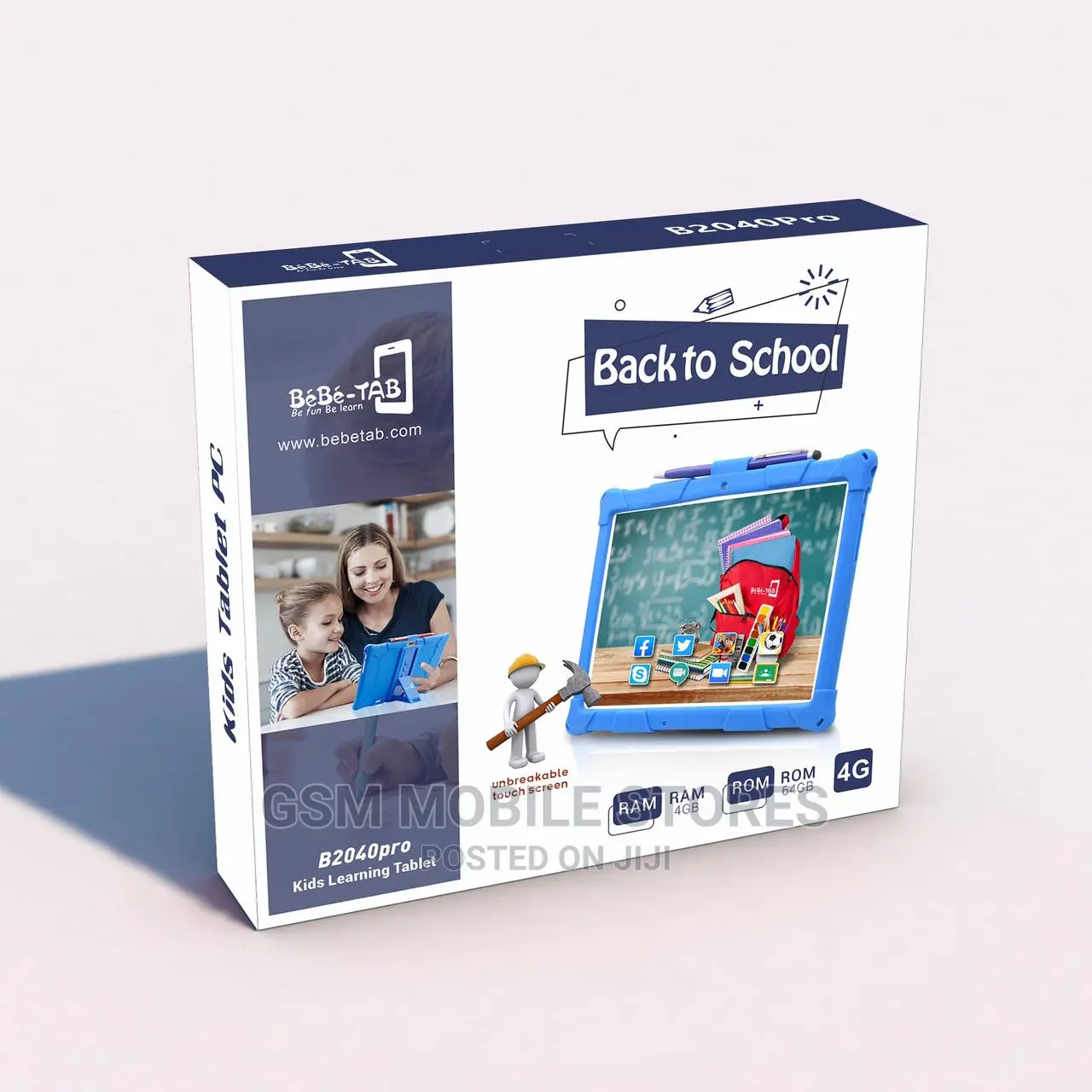 Bebe B-2040pro Dual SIM 4G HD Kids Tablet – 64GB – 10.1inchs