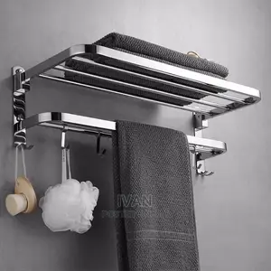 Foldable Bathroom Towel Rail Rack Holder