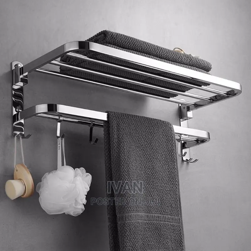 Foldable Bathroom Towel Rail Rack Holder