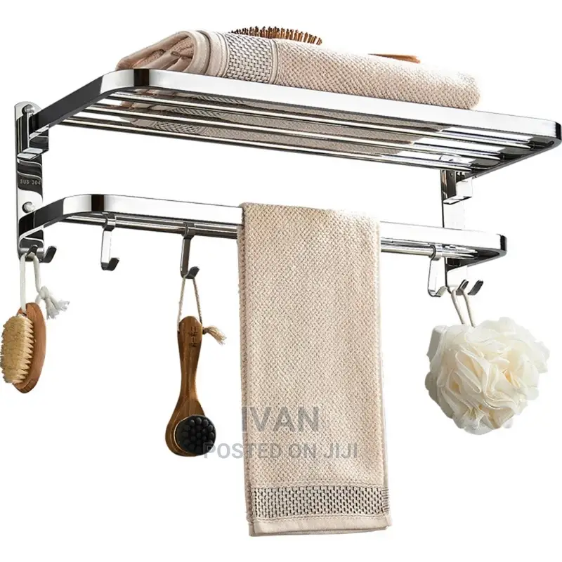 Foldable Bathroom Towel Rail Rack Holder