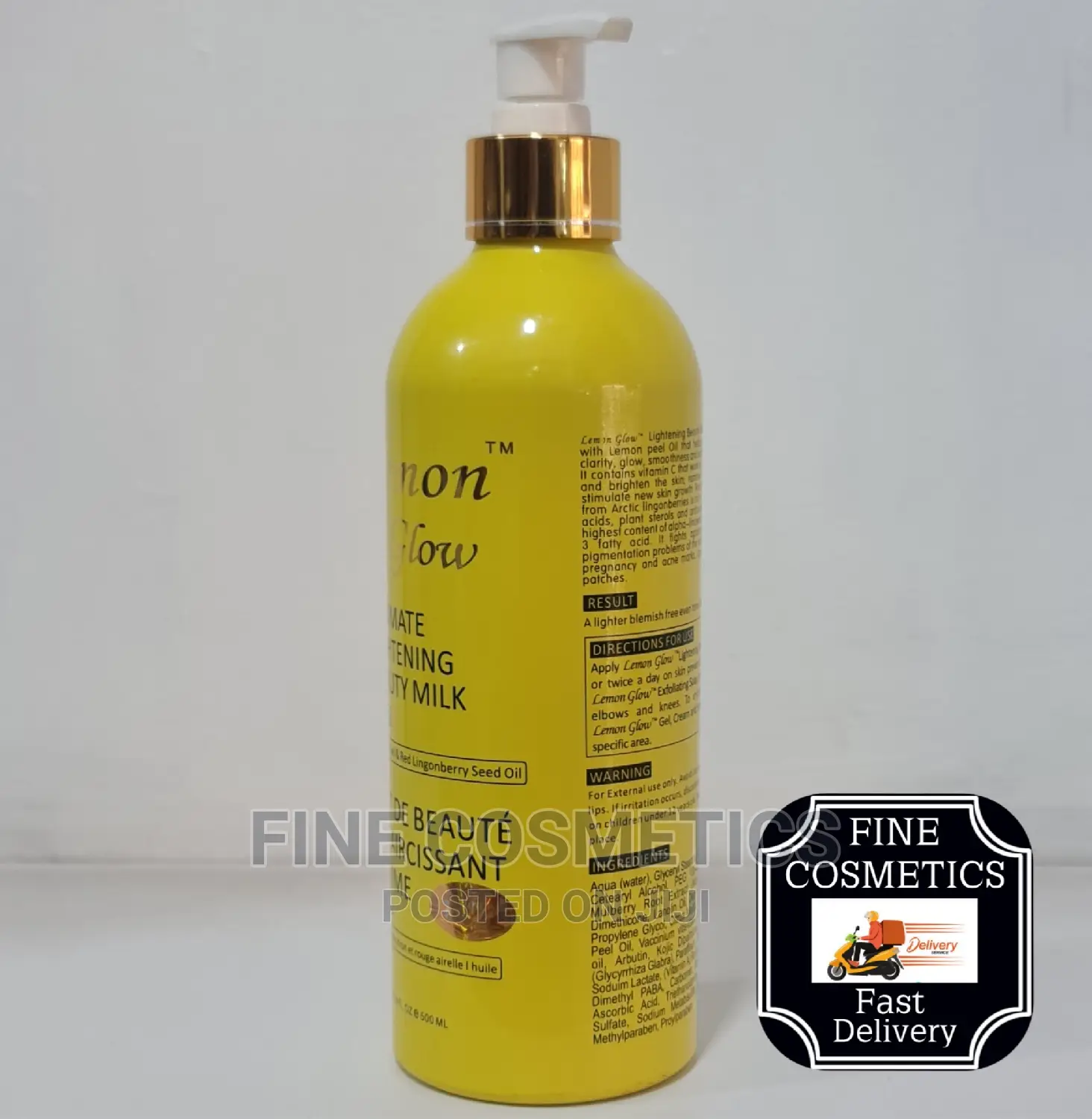 Lemon Glow Ultimate Lightening Beauty Milk 500ml