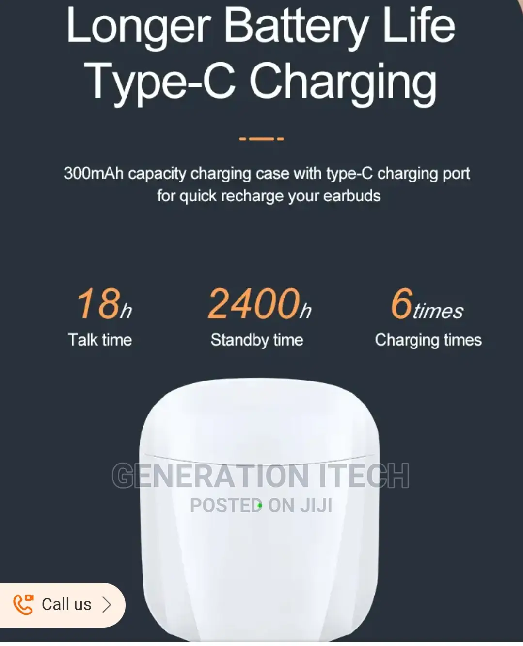 Heavy Bass Tws Earbuds- Long Lasting Battery Life