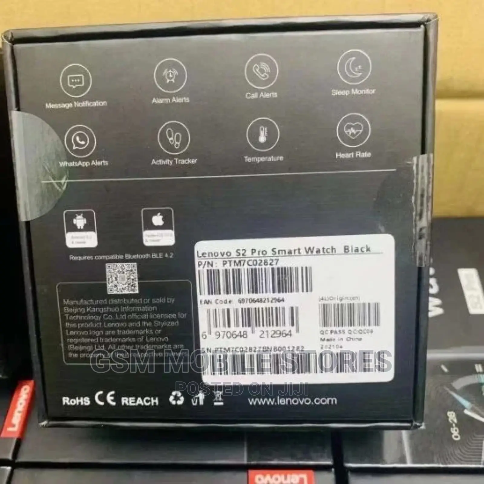 Lenovo S2 Pro Smart Watch Heart Rate/Calls Notifications