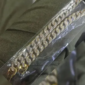 Men's Iced Necklace Plus An Iced Bracelet