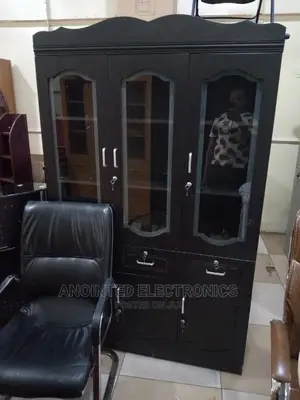 Black Three Doors Cupboard