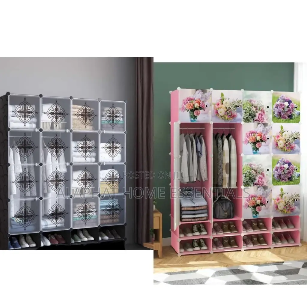 4 Column Plastic Wardrobe