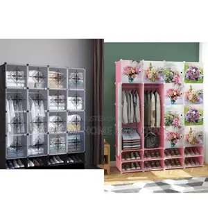 4 Column Plastic Wardrobe