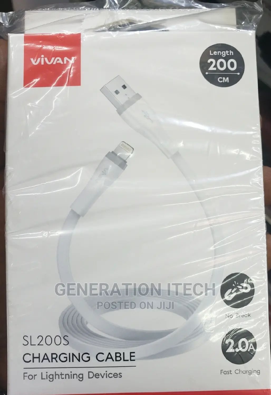 Vivan Original Type C Data Fast Charging Cables- 2 Meters