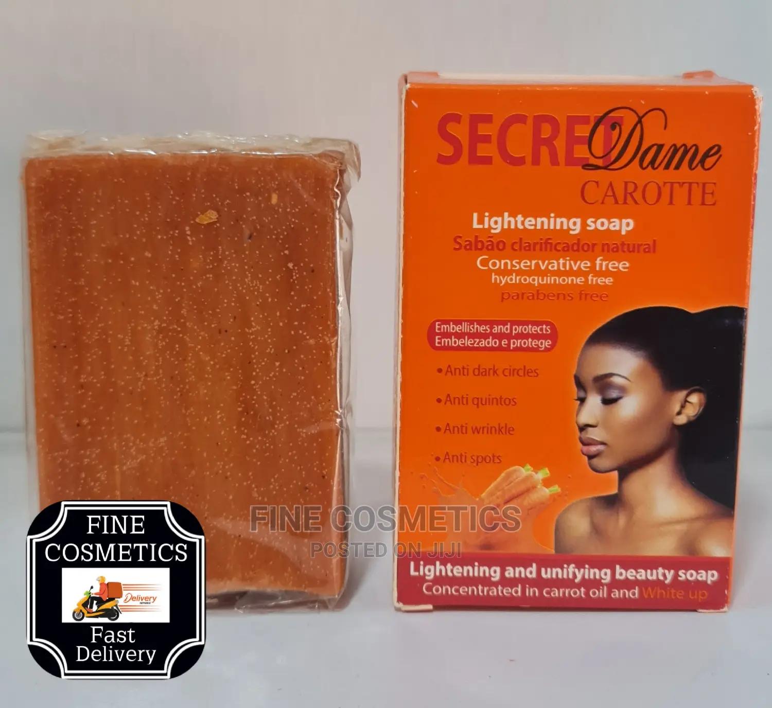 Secret Dame Soap Carrot, Gold + Nature for Clear Bright Skin