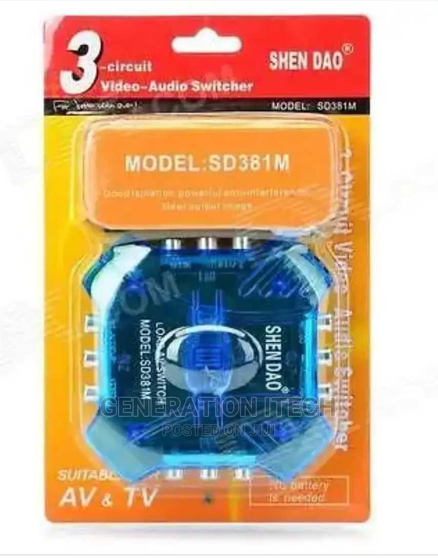 Audio Video Switch - Av Splitter - 3 Way