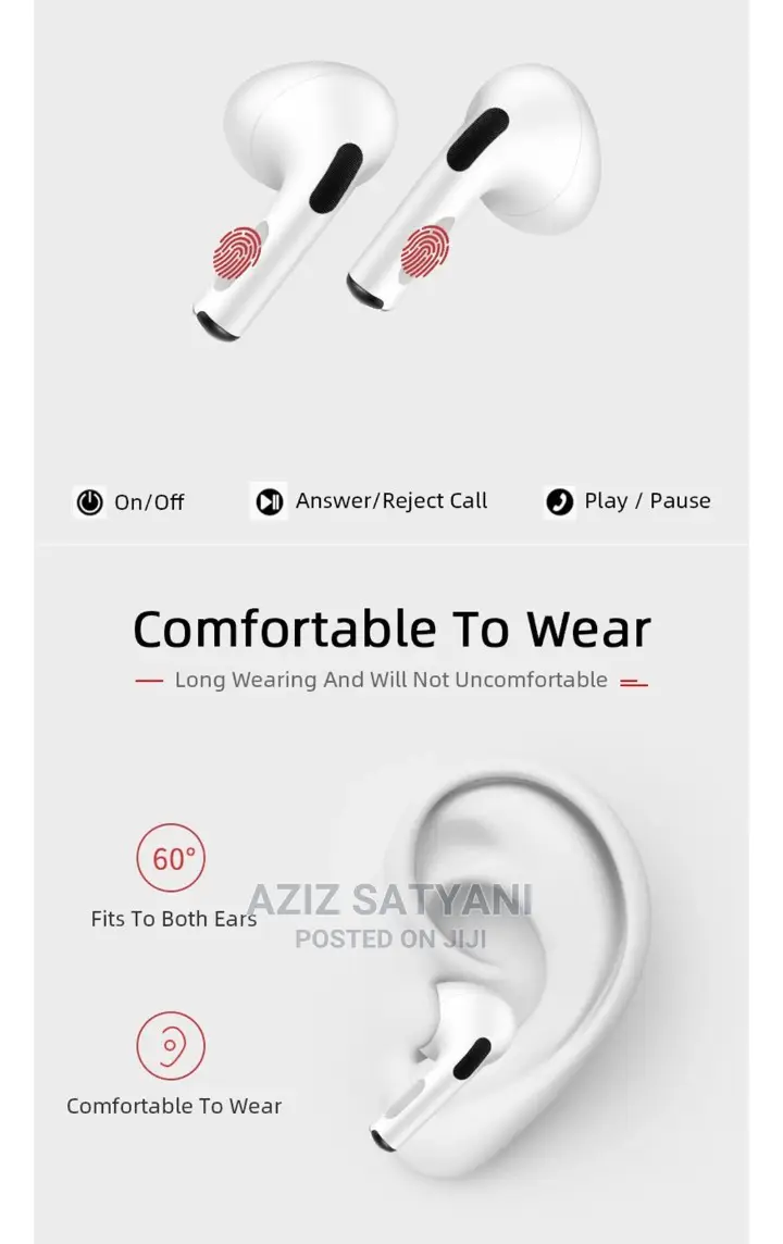 Pro 6-TWS Earbuds, Bluetooth Wireless, Original Sports Ear