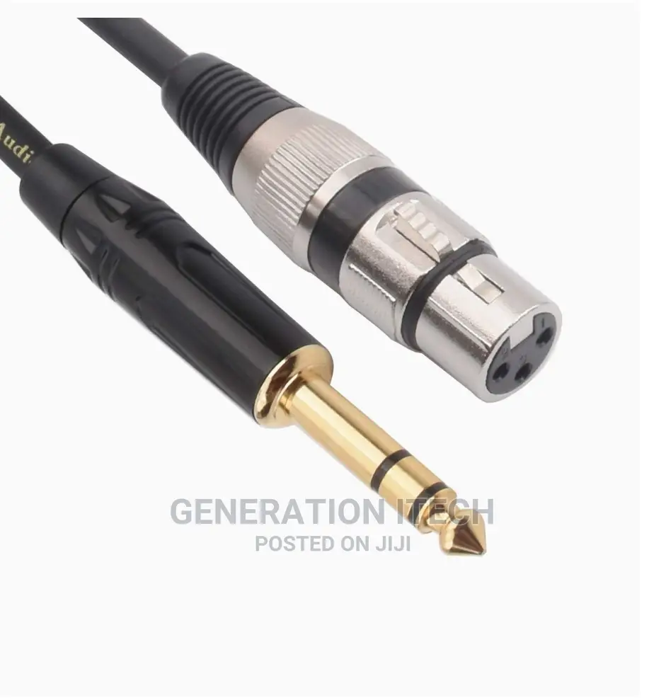 XLR Female to 1/4 Inch (6.35mm) TRS Jack Cable- 5meters