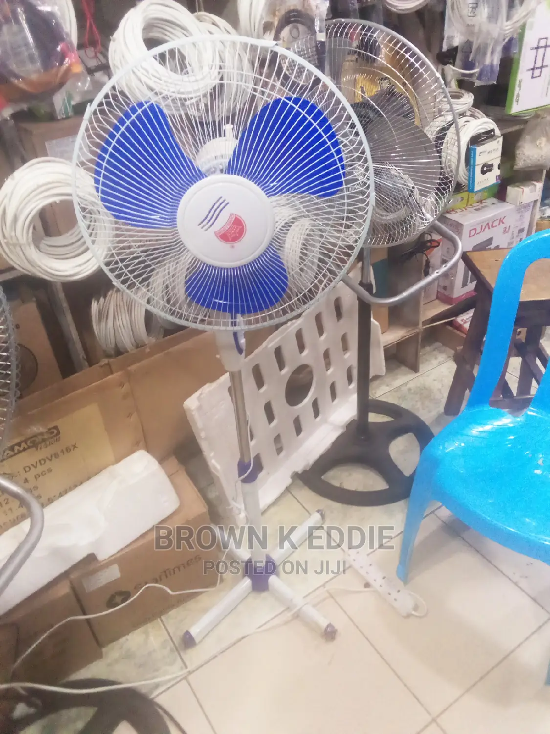 Stand Fan Blue
