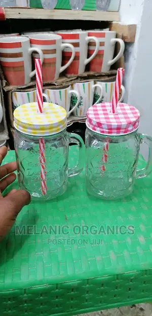 Glass Mason Jar Cup Mugs