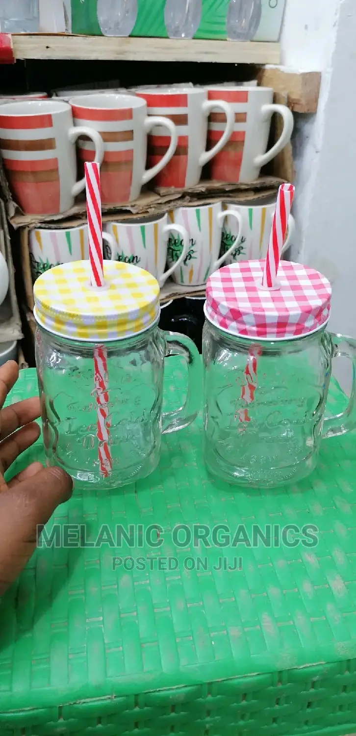 Glass Mason Jar Cup Mugs