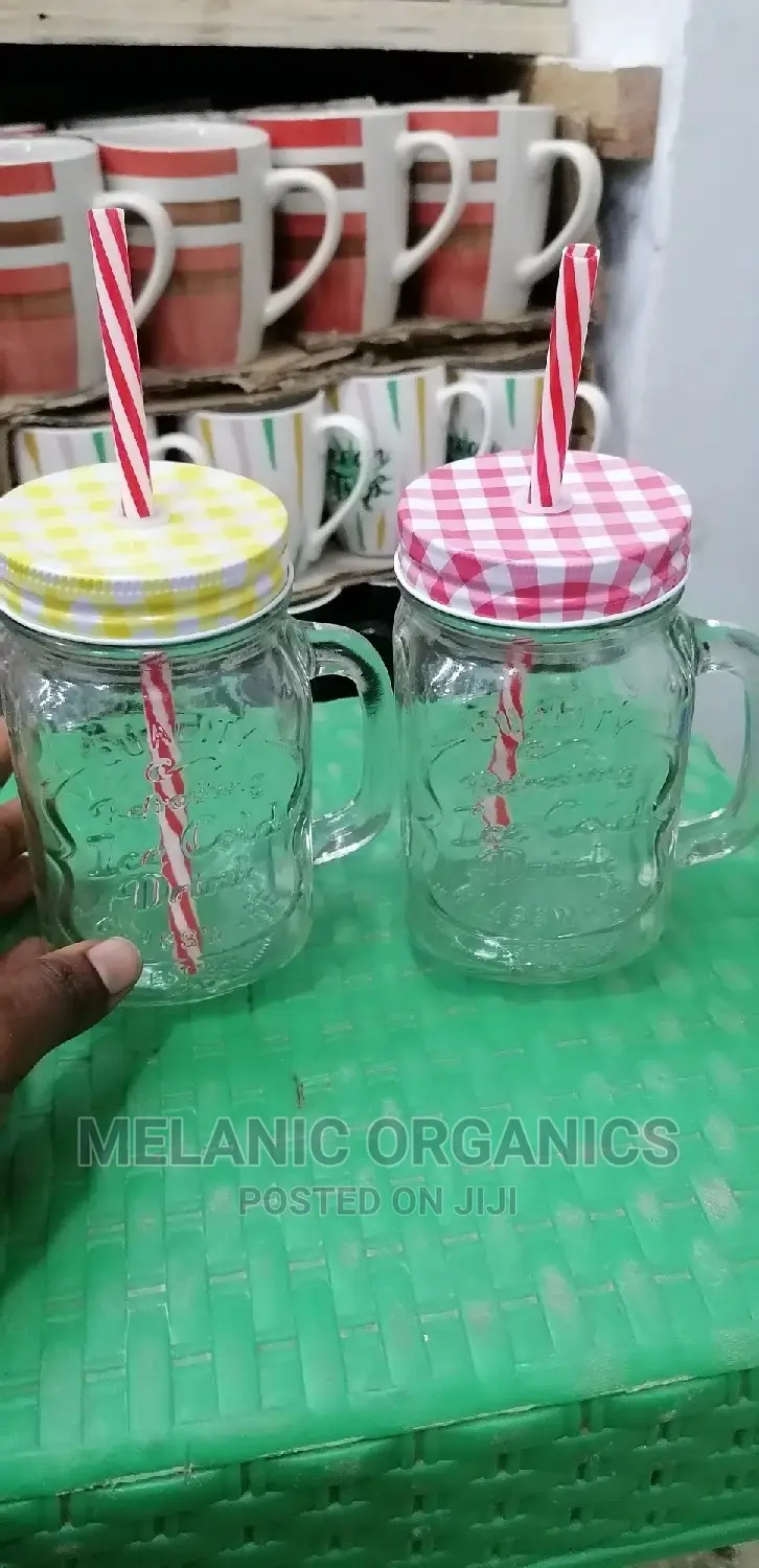 Glass Mason Jar Cup Mugs