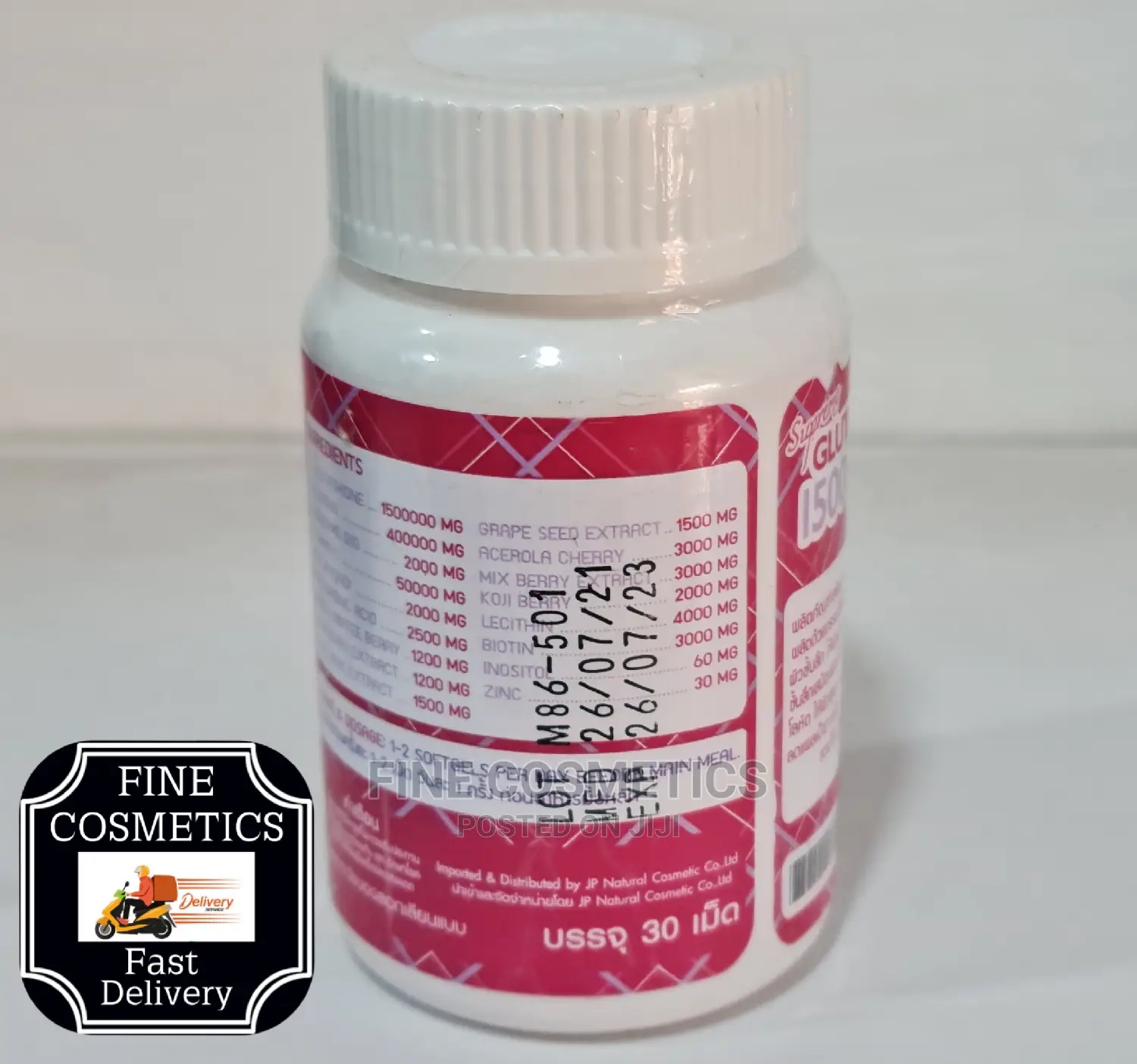 GLUTA WHITE 1500000 Mg Whitening and Anti Aging 30tablets