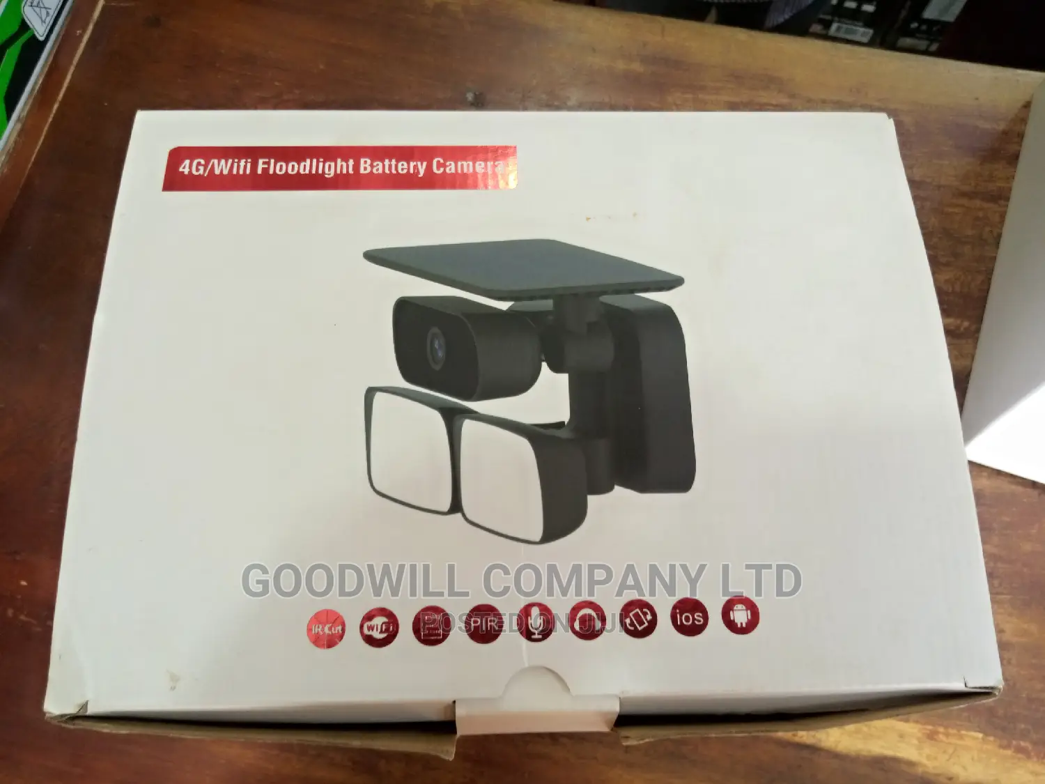 4g/Wifi Floodlight Battery Solar Camera
