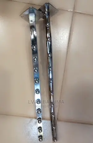 Wall Mounted Hanger Holder Rod - With 10 Hooks