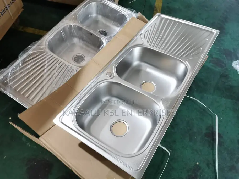Kitchen Sinks(Heavy Duty) Double Bowl Single Tray