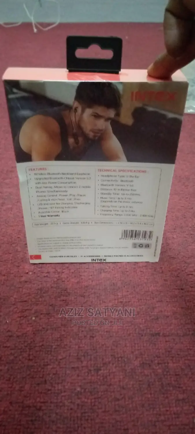 100% Original Intex Wireless Bluetooth Neckband With Superb