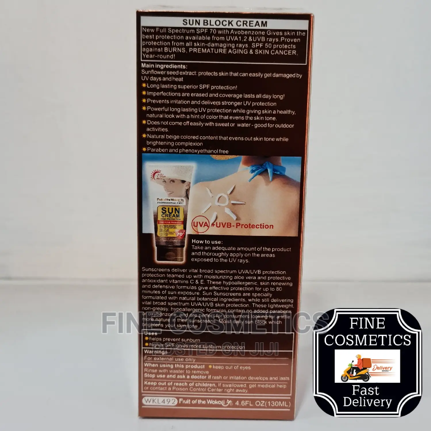 FRUIT OF THE WOKALI Professional Care Sunblock Cream 130ml