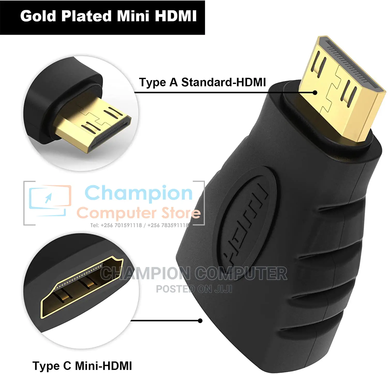 Mini HDMI Male to HDMI Female Adapter Converter